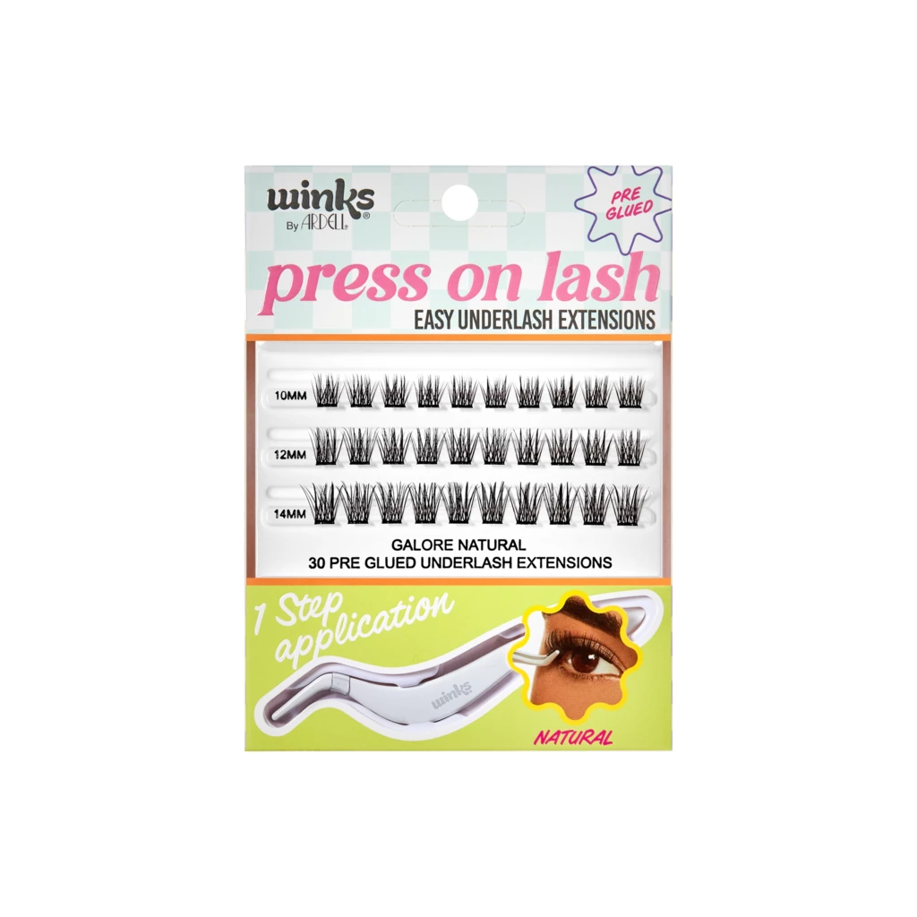 Winks Pre-Glued Press On Underlash Extensions Galore Natural