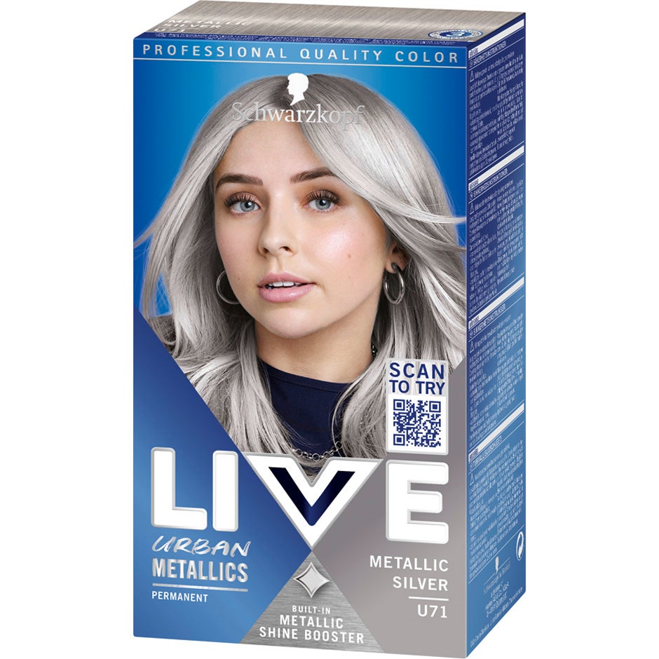 Schwarzkopf Live Intense Colour Urban Metallics U71 Silver Chrome - 142 ml