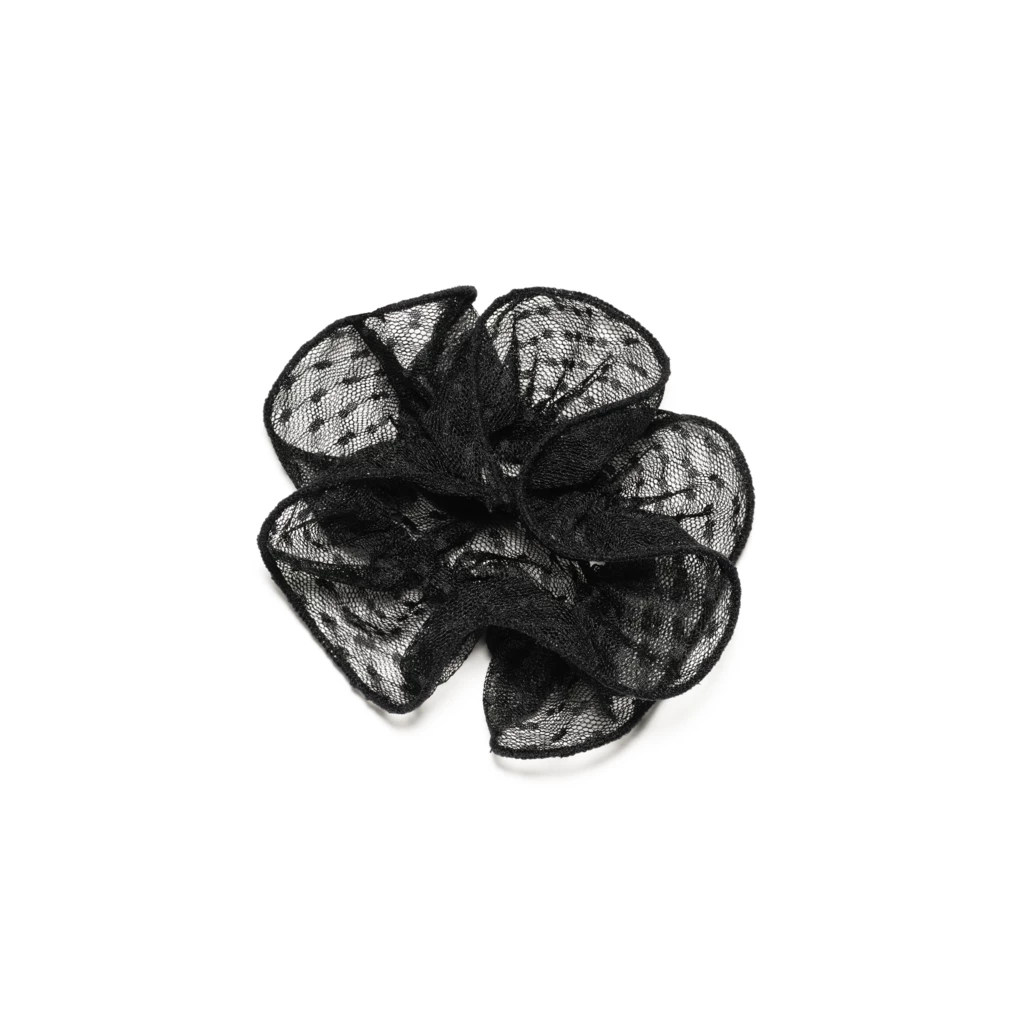 Hair Scrunchie Black Lace