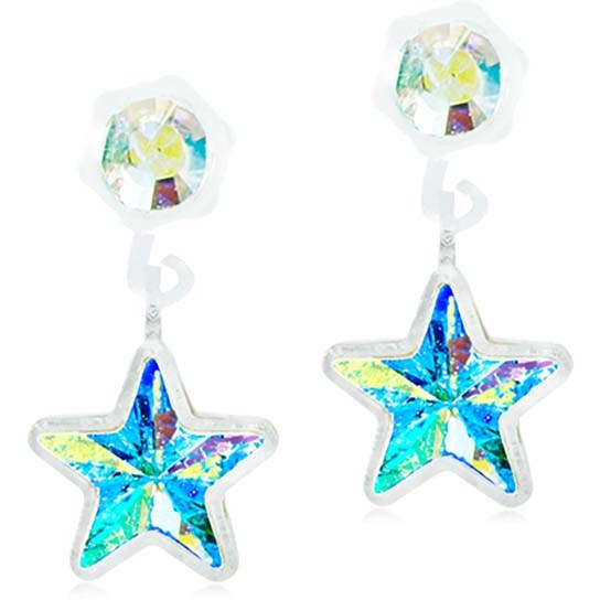 Blomdahl Medical Plastic Pendant Star 4/6 mm  Rainbow