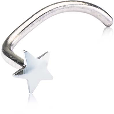 Blomdahl Silver Titanium Star 3 mm