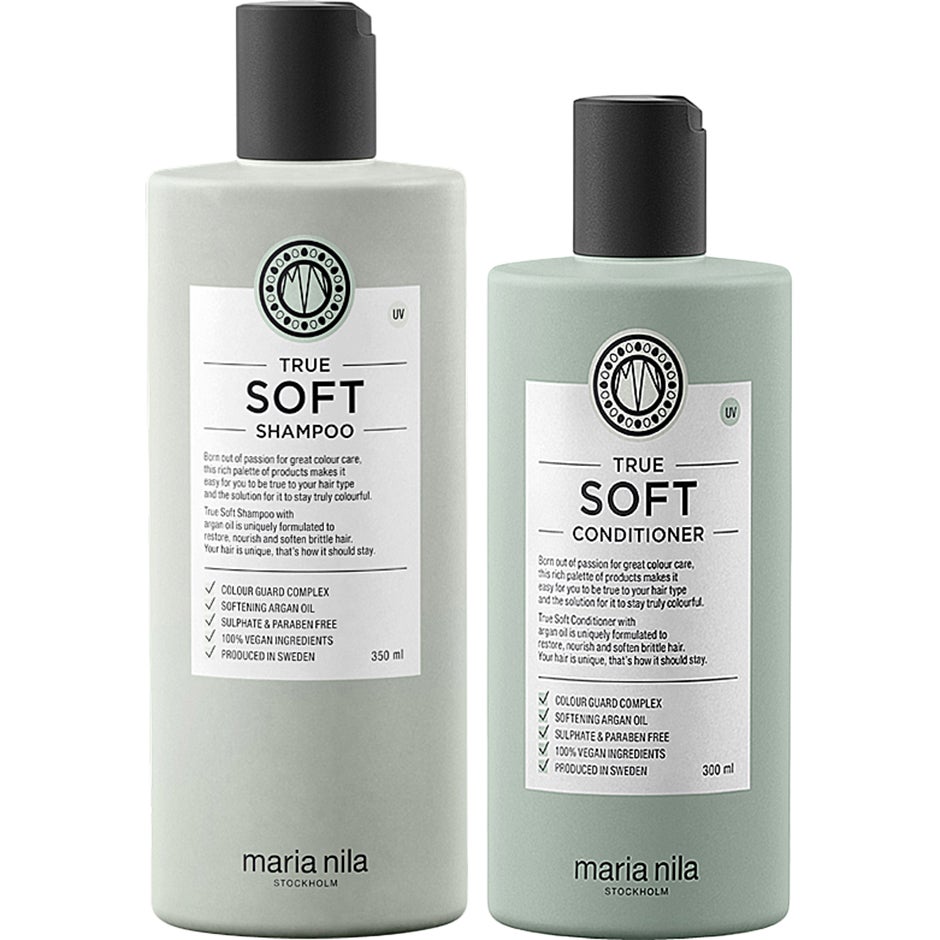 Maria Nila True Soft Duo Shampoo 350ml, Conditioner 300ml - 650 ml