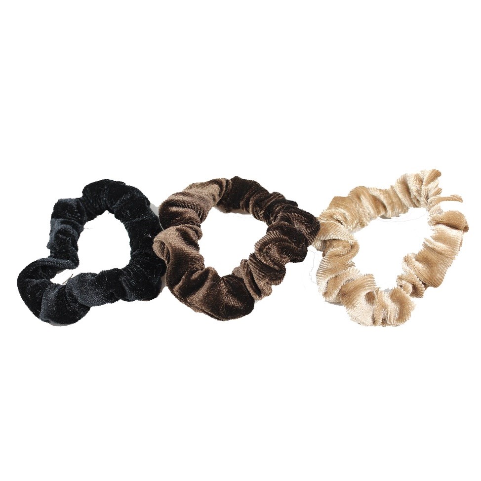 By Lyko 3 Pack Tunnare Sammets Scrunchies Brown