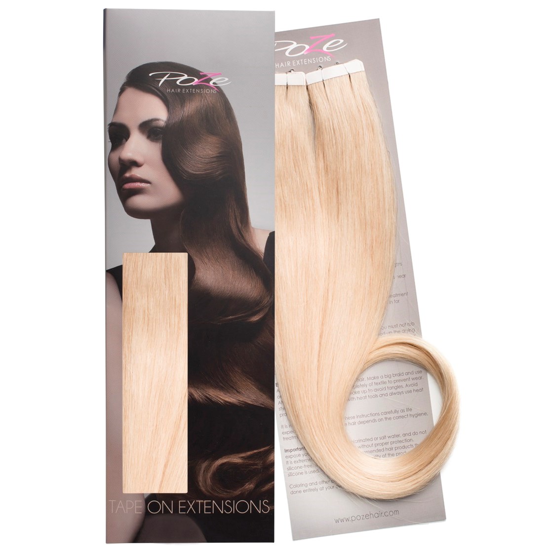 Poze Hairextensions Poze Tape On Extensions 12A 4 cm/bit 50 cm Pure Bl