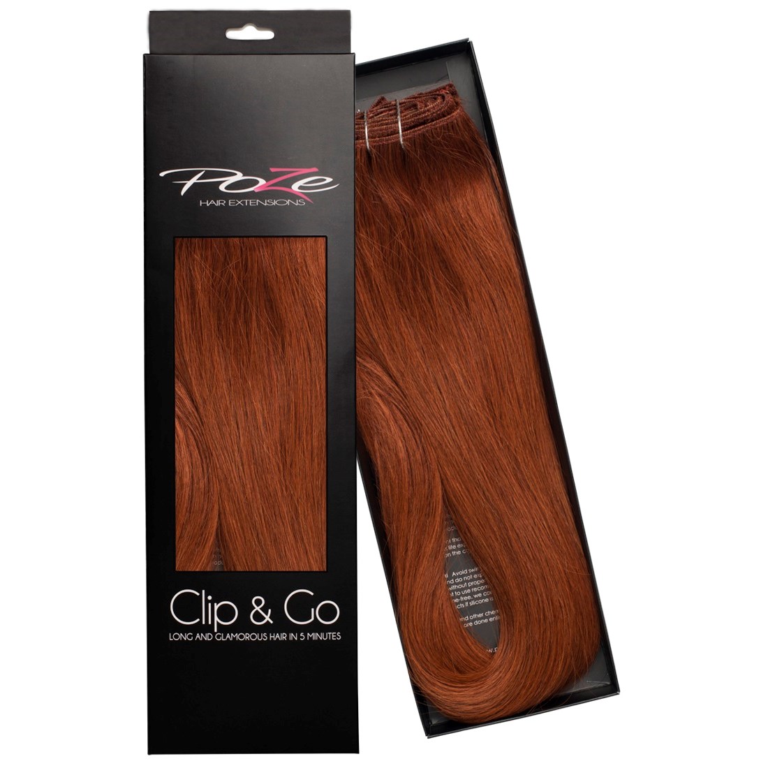 Poze Hairextensions Poze Clip&Go Löshår Äkta 7K Copper Fusion 7 delar/