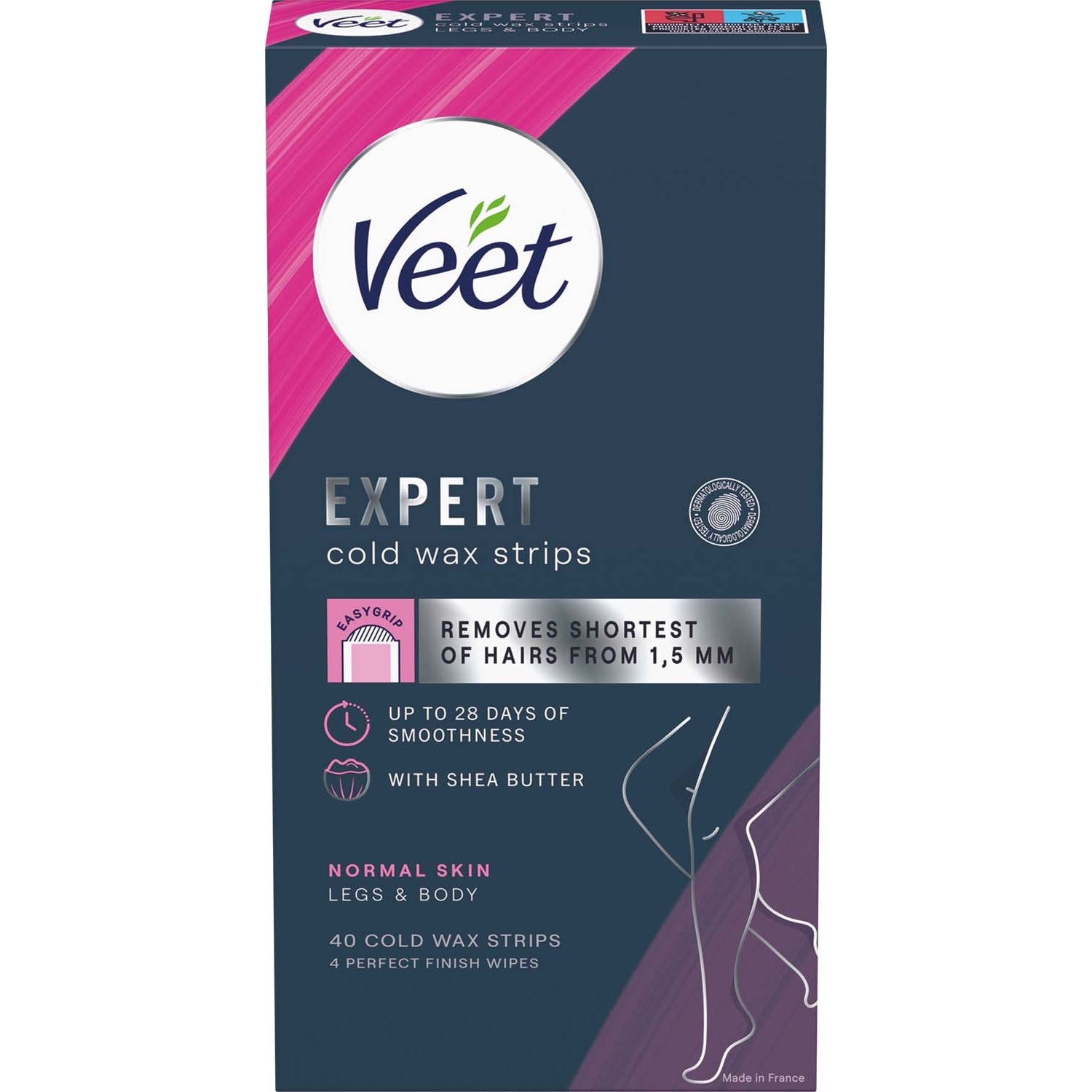 Veet Expert Cold Wax Strips Normal Skin Legs & Body 40 st