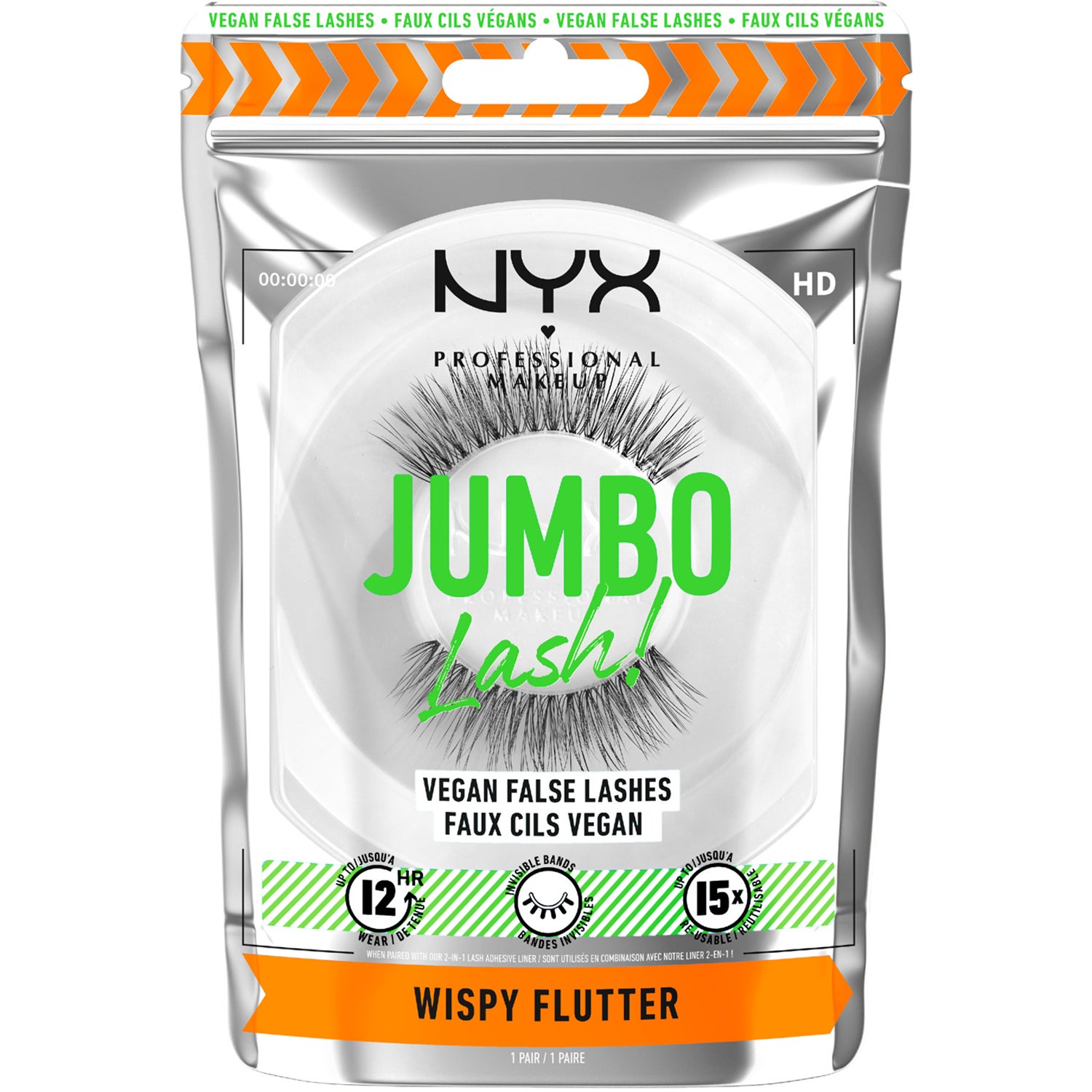 NYX Professional Makeup Jumbo Lash! Vegan False Lashes Wispy Flutter 03 - 1 pcs