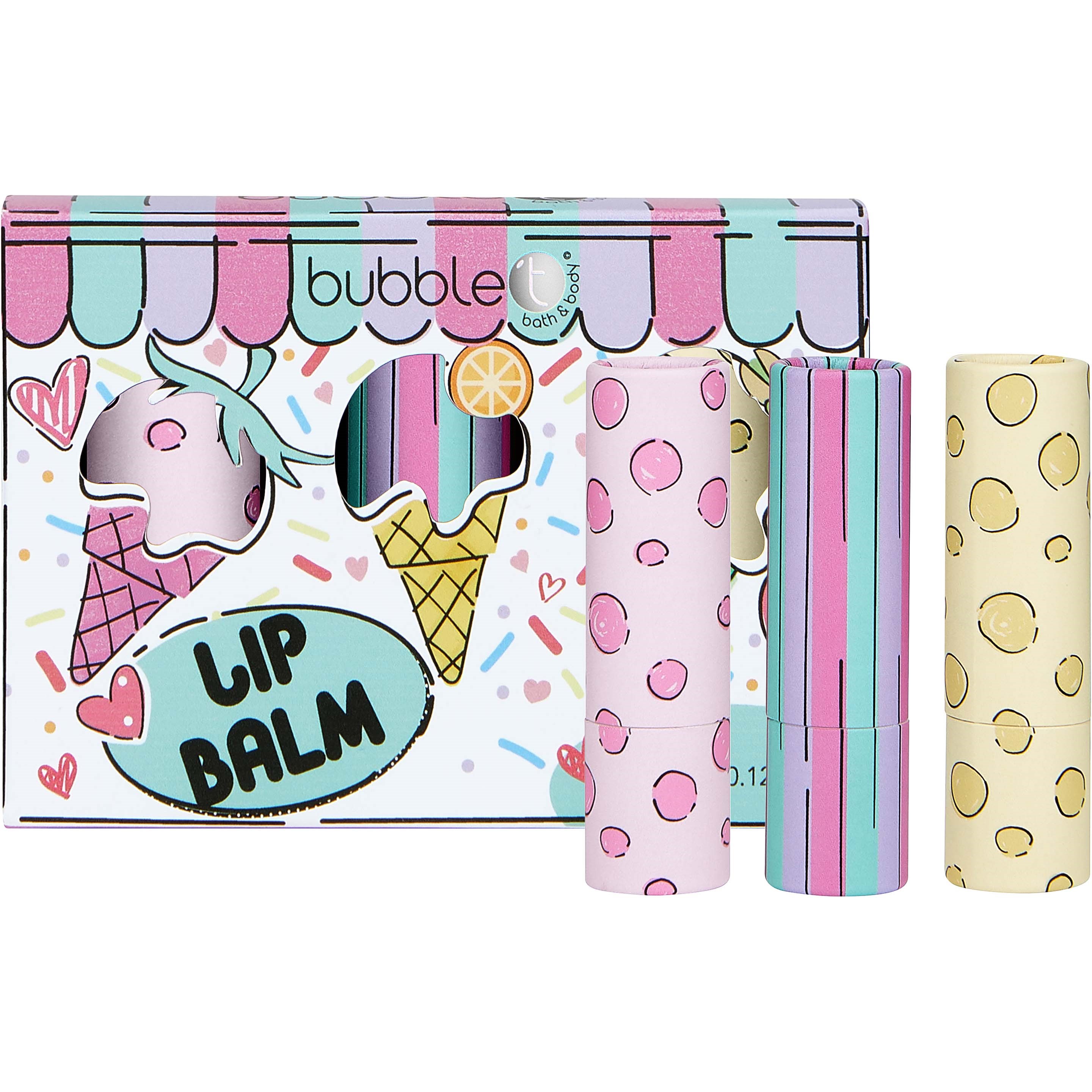 BubbleT Cartoon Lip Balm Set