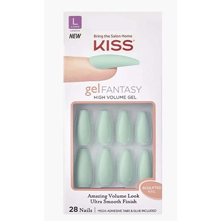 Kiss Gel Fantasy 28 Sculpted Nails Back It Up