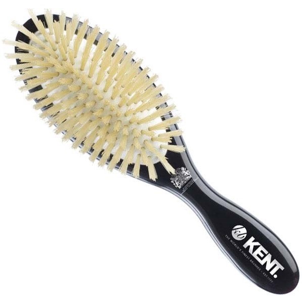 Kent Brushes Classic Shine Medium Soft White Pure Bristle Hairbrush