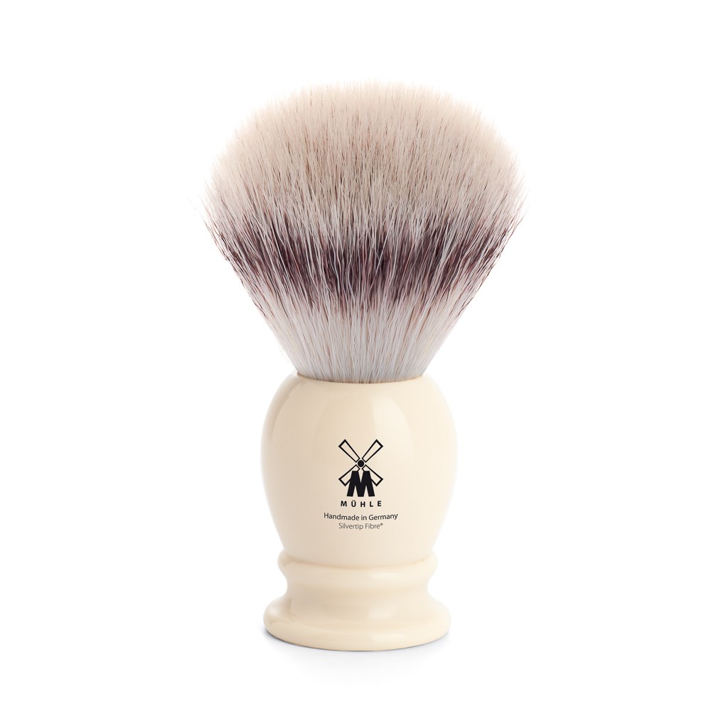 Mühle Syntetisk Rakborste Classic Resin Ivory Silvertip Fibre-L