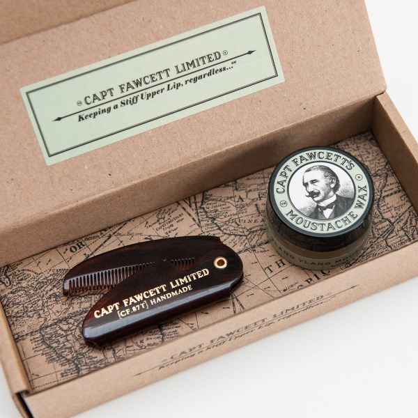 Captain Fawcett Moustache Wax & Folding Comb - Ylang Ylang