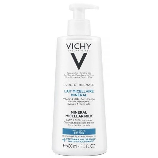 VICHY Pureté Thermale Mineral Micellar Milk Dry Skin 400 ml