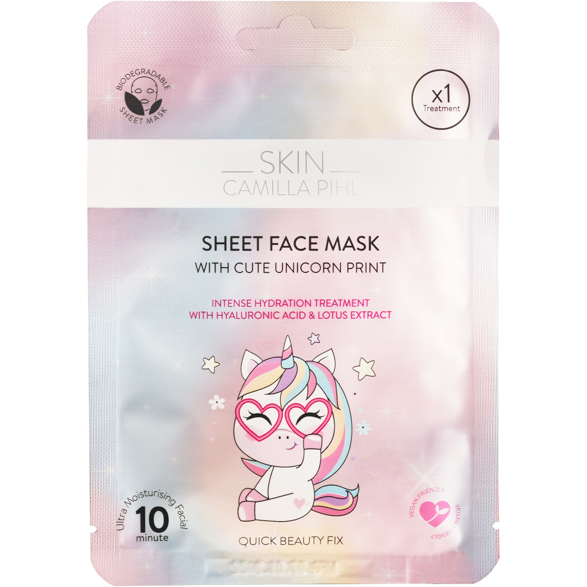 Camilla Pihl Cosmetics Skin Beauty Moisture Boost Unicorn Sheetmask  2