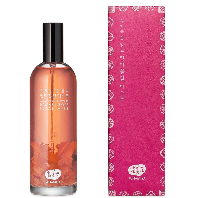 Whamisa Organic Flowers Damask Rose Petal Mist