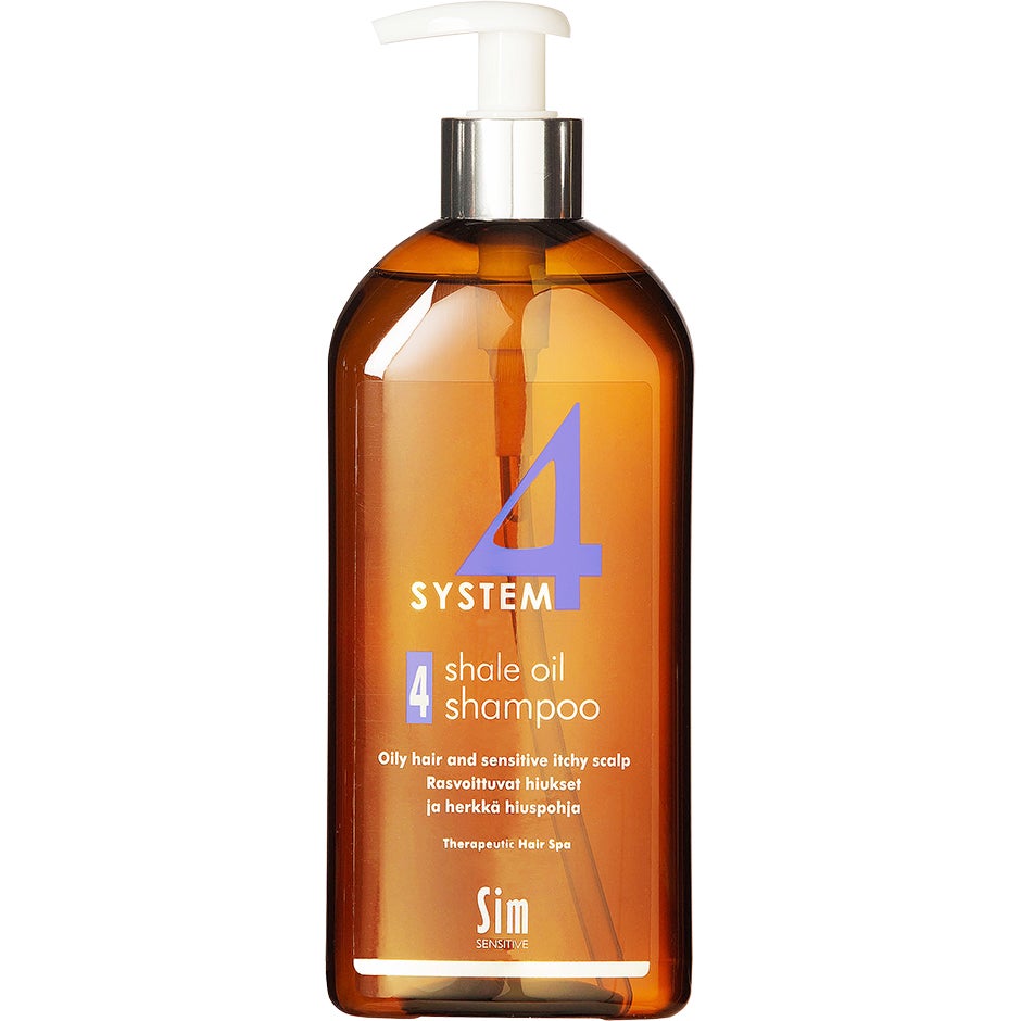 SIM Sensitive System 4 Therapeutic Hair SPA Shale Oil Shampoo 4 Oily Hair, Sensitive and Itchy Scalp - 500 ml