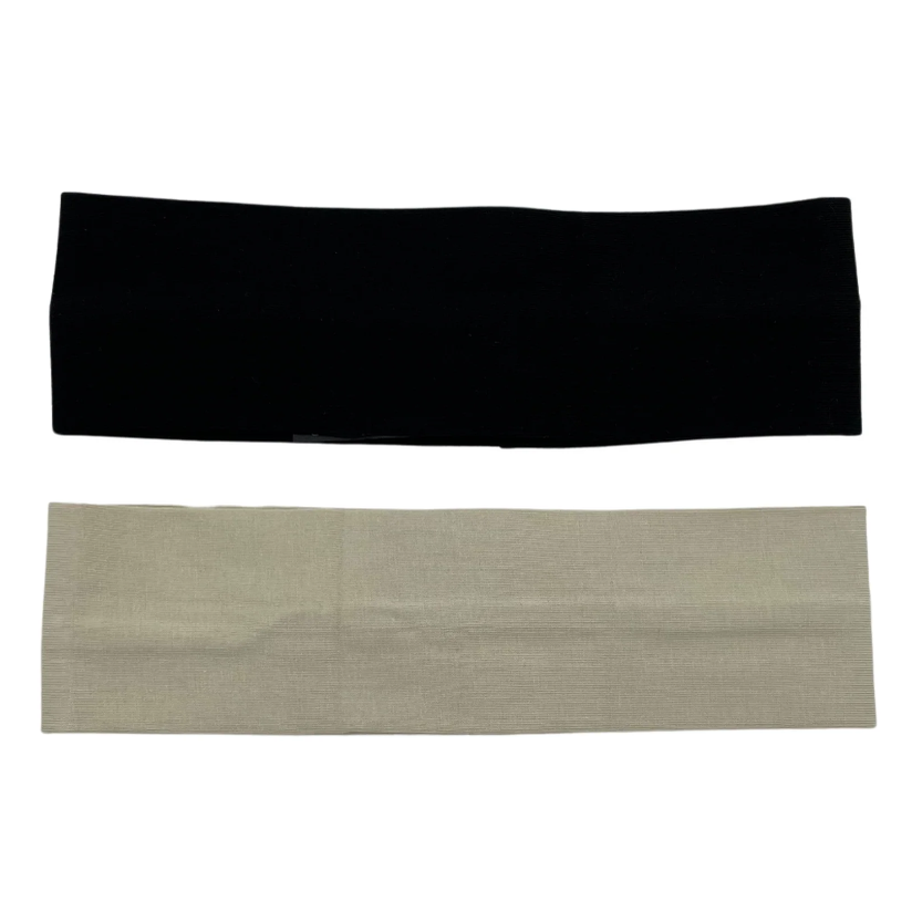 Hermine Hold Headband 2 pack Black & Beige