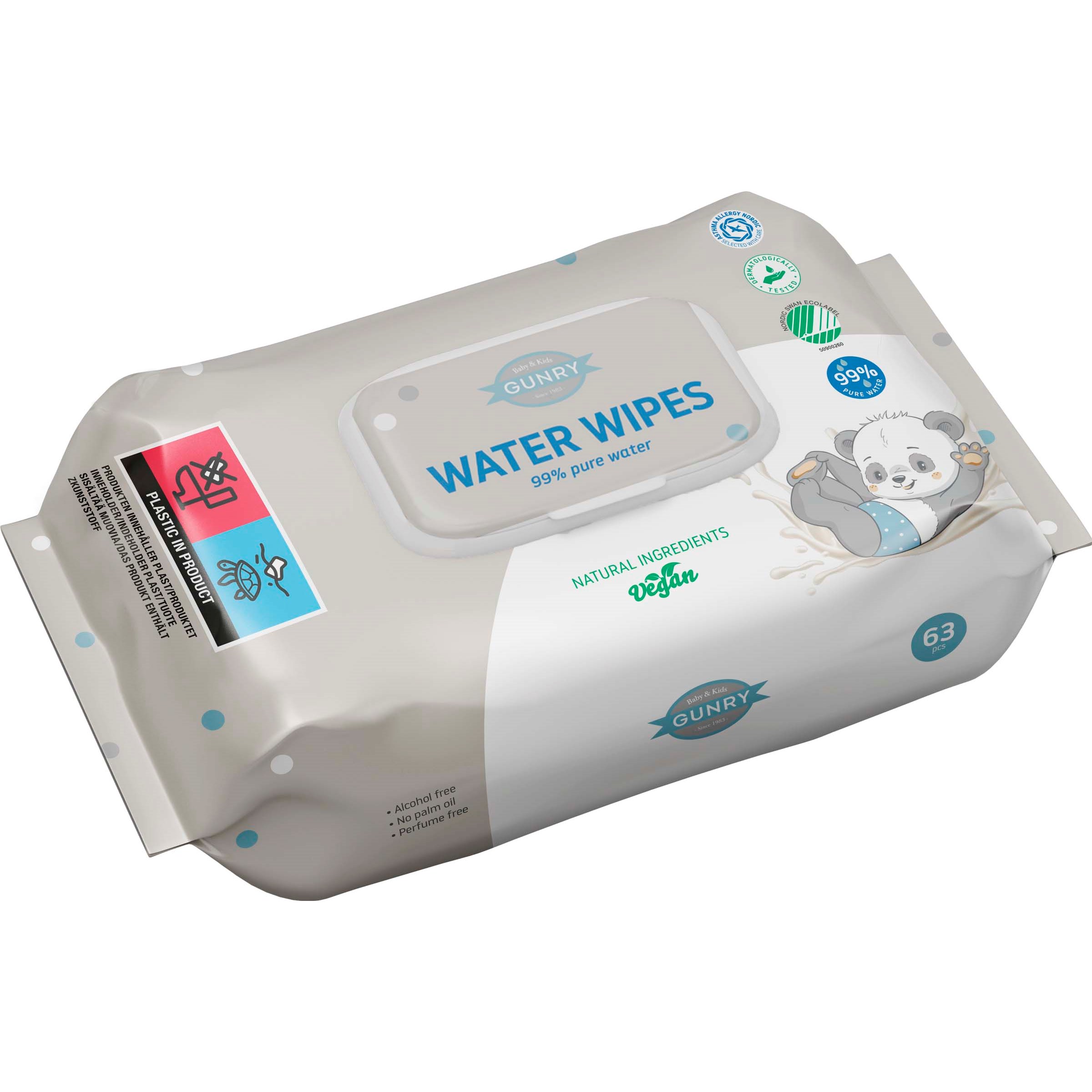 Gunry Baby Water Wipes 63 st