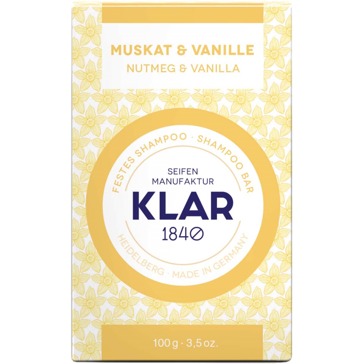 Klar Seifen Nutmeg & Vanilla Shampoo Bar 100 g