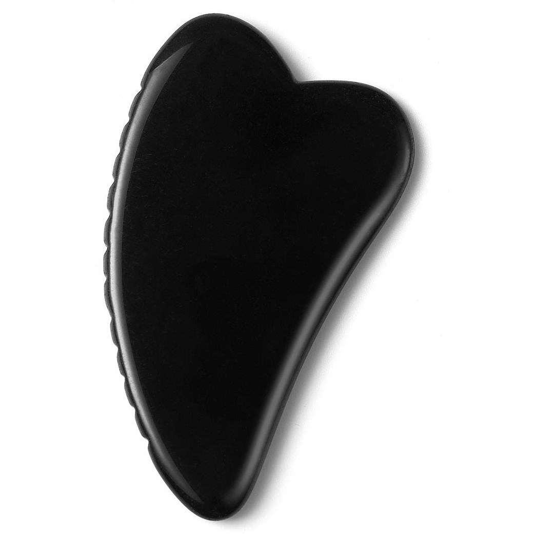 Zoe Ayla Obsidian Gua Sha With Teeth