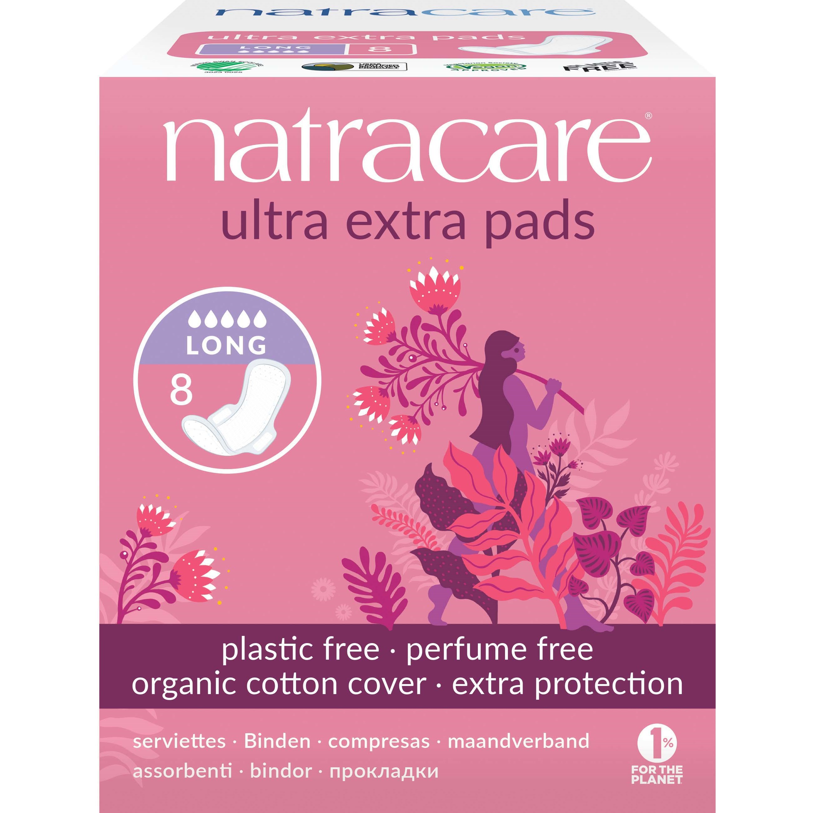 Natracare Ultra Extra Pads Long 8 pcs