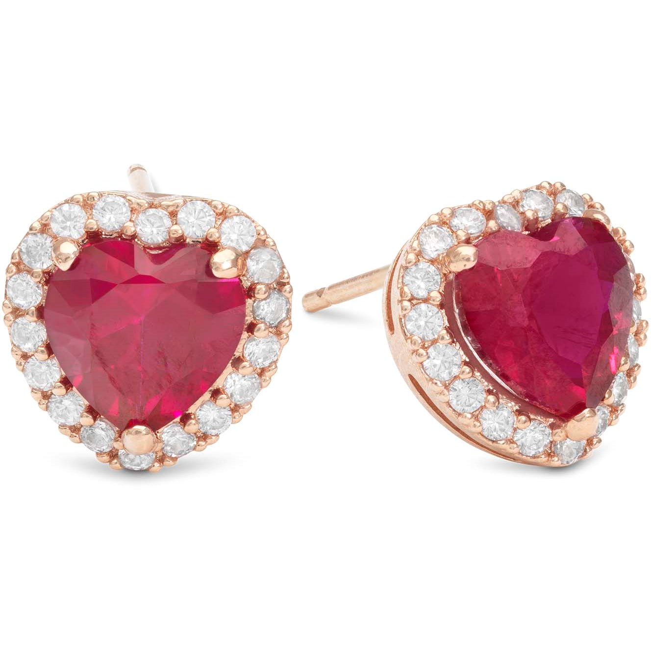 Lily and Rose Delphine stud earrings - Pink ruby  Pink ruby