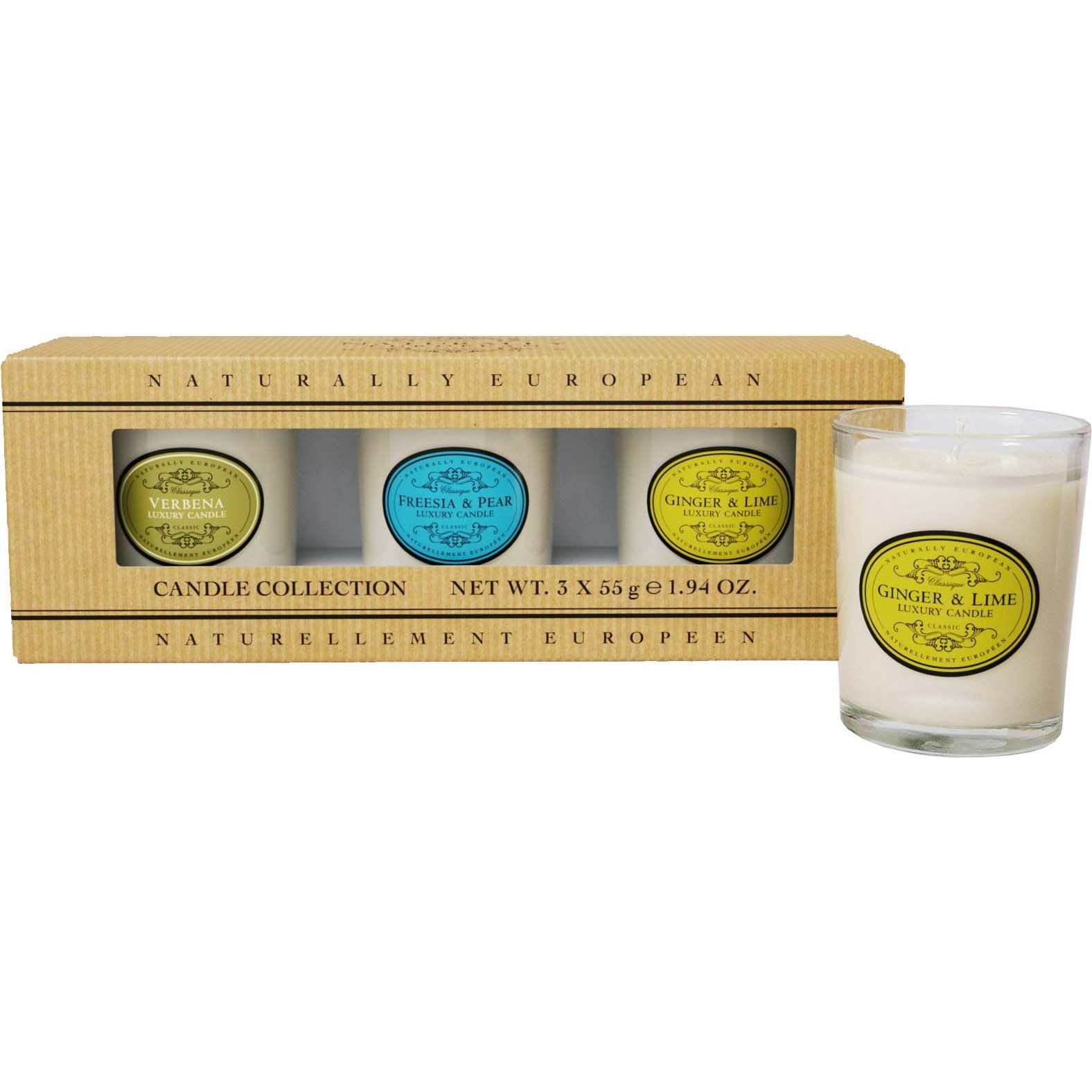 Naturally European Mini Candle Set 3 x 55 g