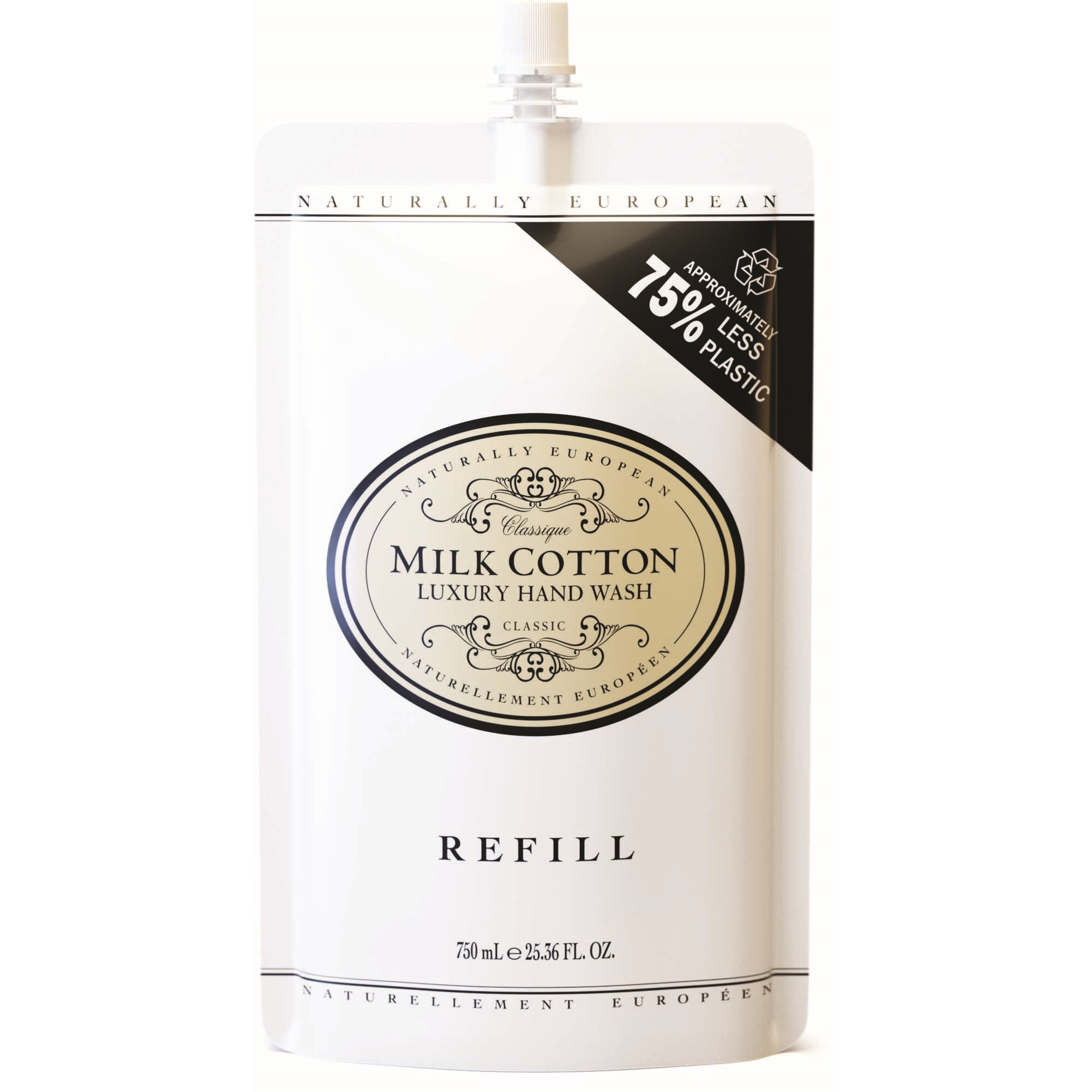 Naturally European Milk Cotton Refill Hand Wash 750 ml