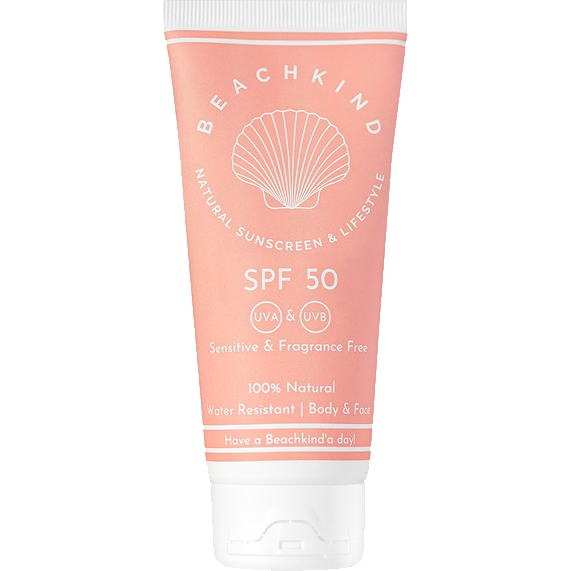 Beachkind Natural sunscreen sensitive fragrance free SPF50 50 ml