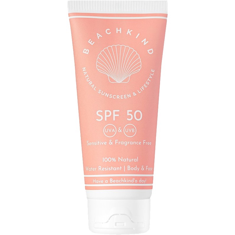 Beachkind Natural sunscreen sensitive fragrance free SPF50 100 ml