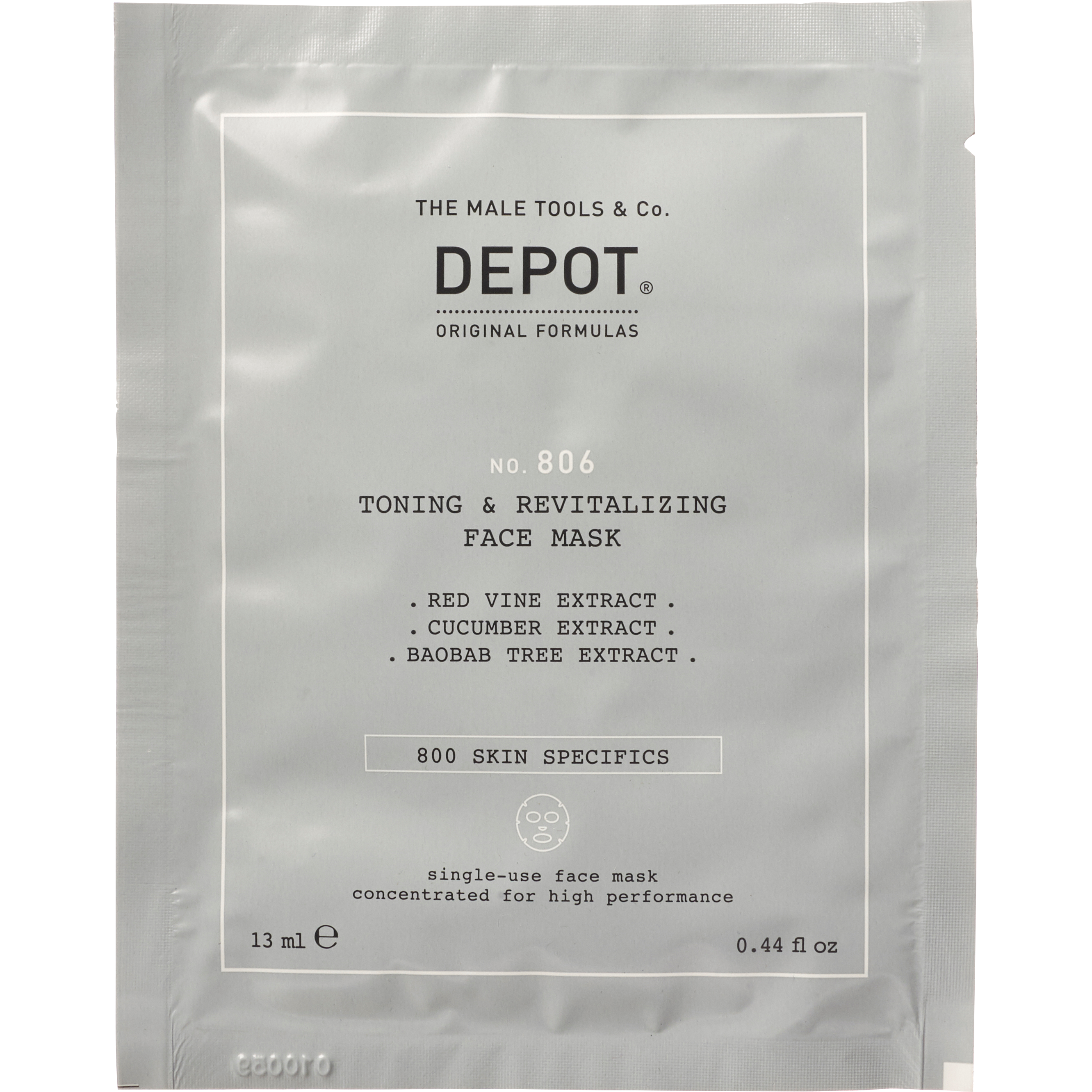 DEPOT MALE TOOLS No. 806 Toning & Reviltalizing  Face Mask  13 ml