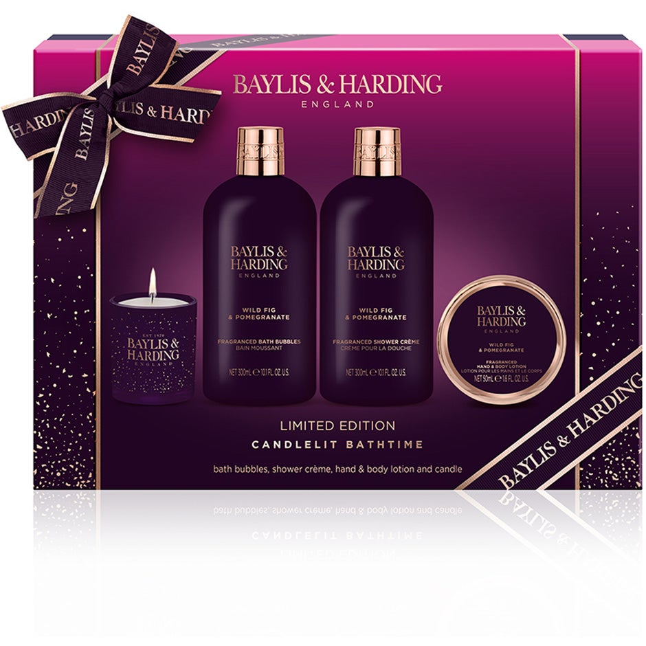 Baylis & Harding Wild Fig & Pomegranate Candle Spa Set - 710 ml