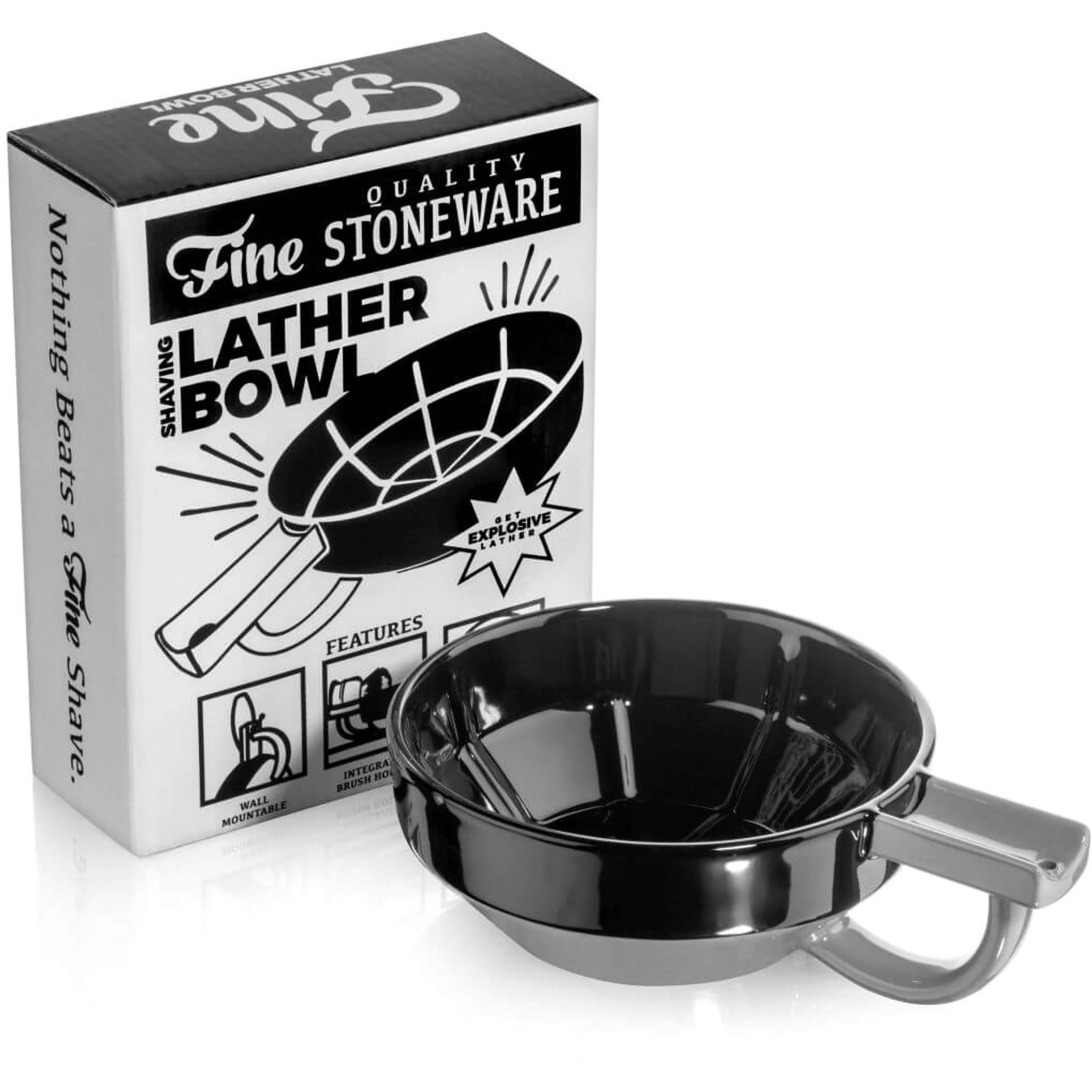 Fine Accoutrements Porcelain Shaving Bowl  Black/Grey