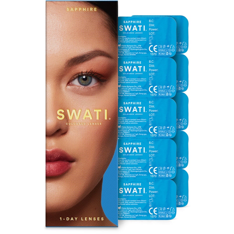 SWATI Cosmetics Coloured Lenses 1-Day Saphire - 5 pcs