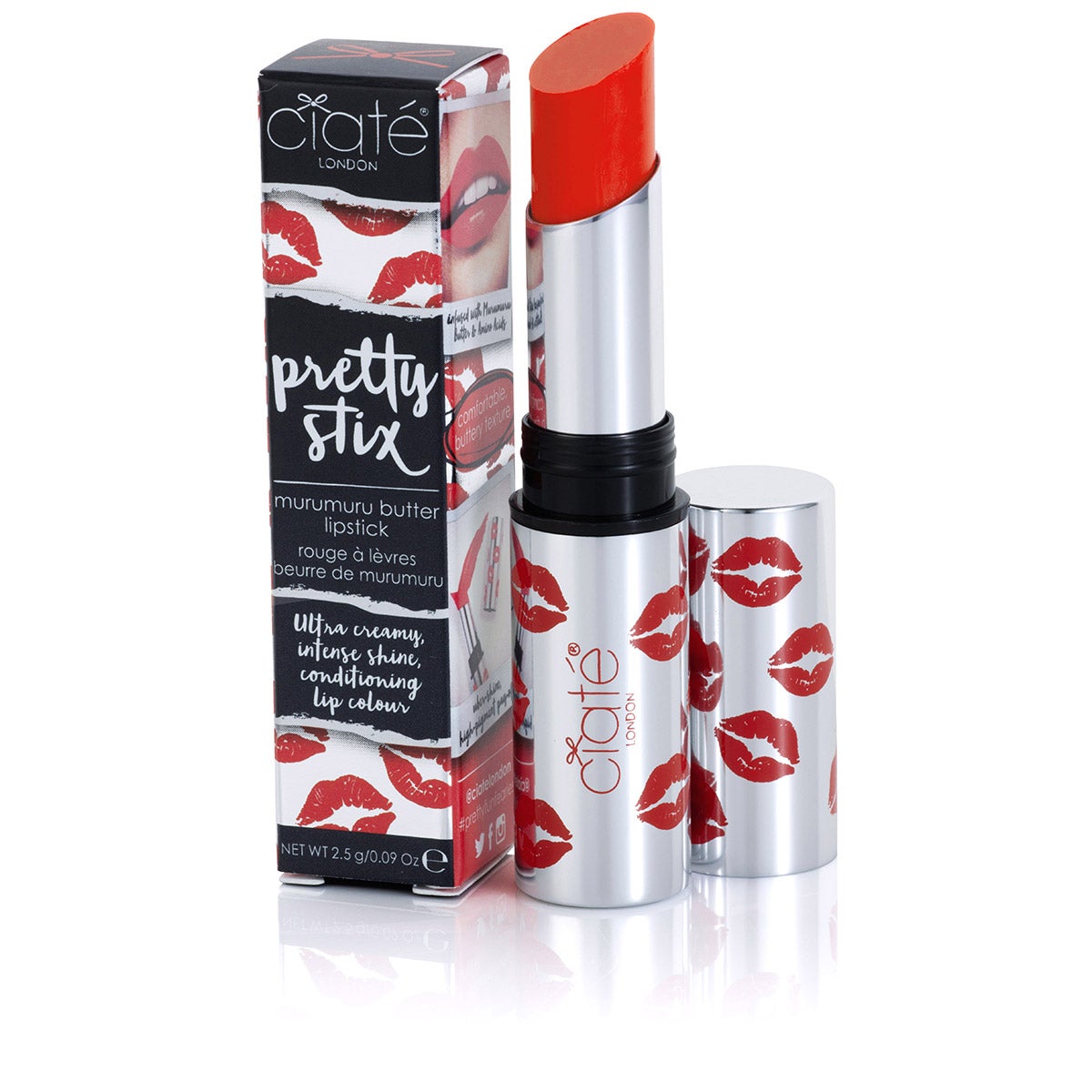 Ciaté Pretty Stix Murumuru Butter Lipstick Chick Flick Orange - 2.5 g