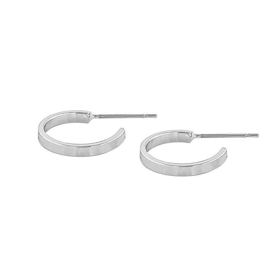 Snö of Sweden Moe Ring Earring Plain Silver 15 mm