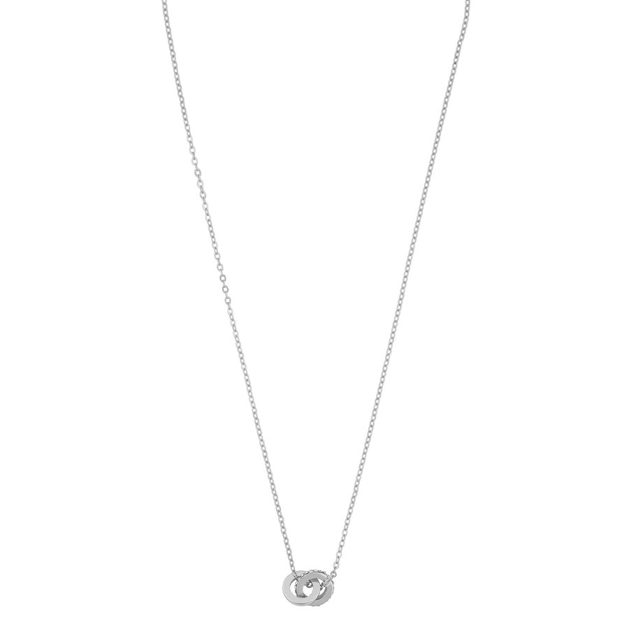 Snö of Sweden Connected Pendant Necklace Silver/Clear 42 cm