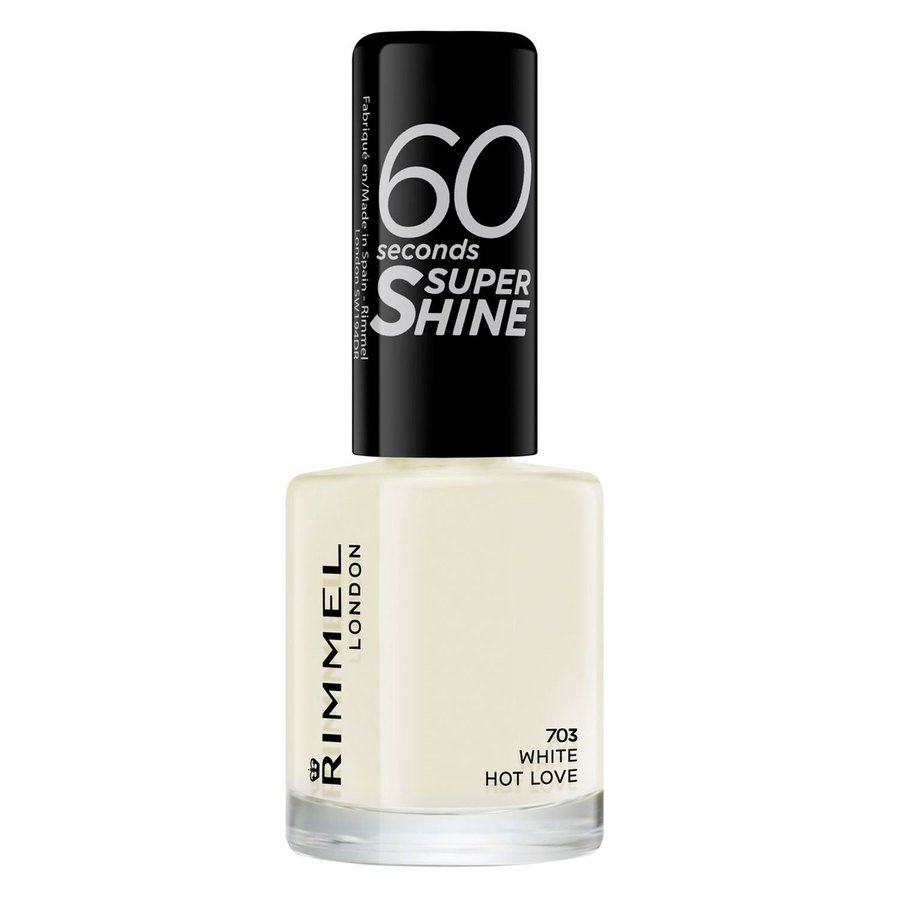 Rimmel London 60 Seconds Super Shine Nail Polish #703 White Hot L