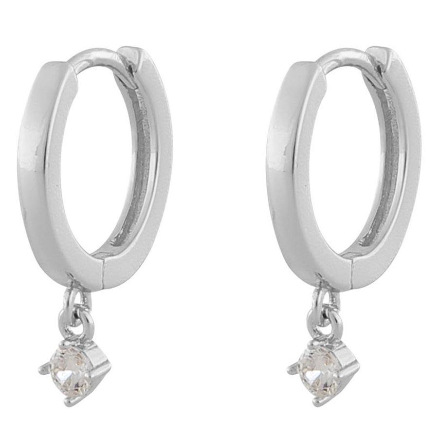 Snö of Sweden Camille Small Ring Earring Silver/Clear