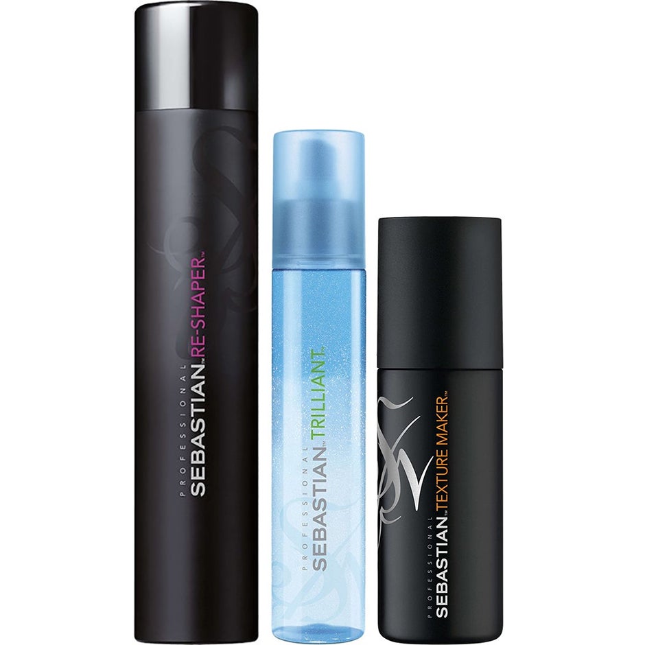 Sebastian Professional Styling Favourites - Texturspray, värmeskydd och hårspray 150 ml + 150 ml + 400 ml - 700 ml