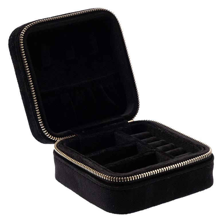 DARK Velvet Jewellery Box Mini Black