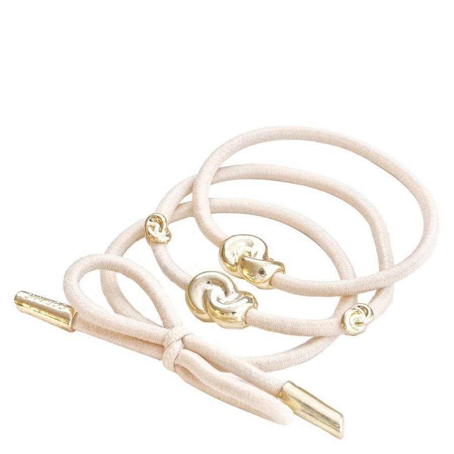 Corinne Hair Tie Metal Details 3-pack Cream 3 st