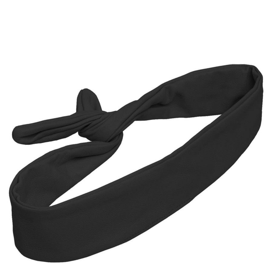 Corinne Leather Hairband Wire Black