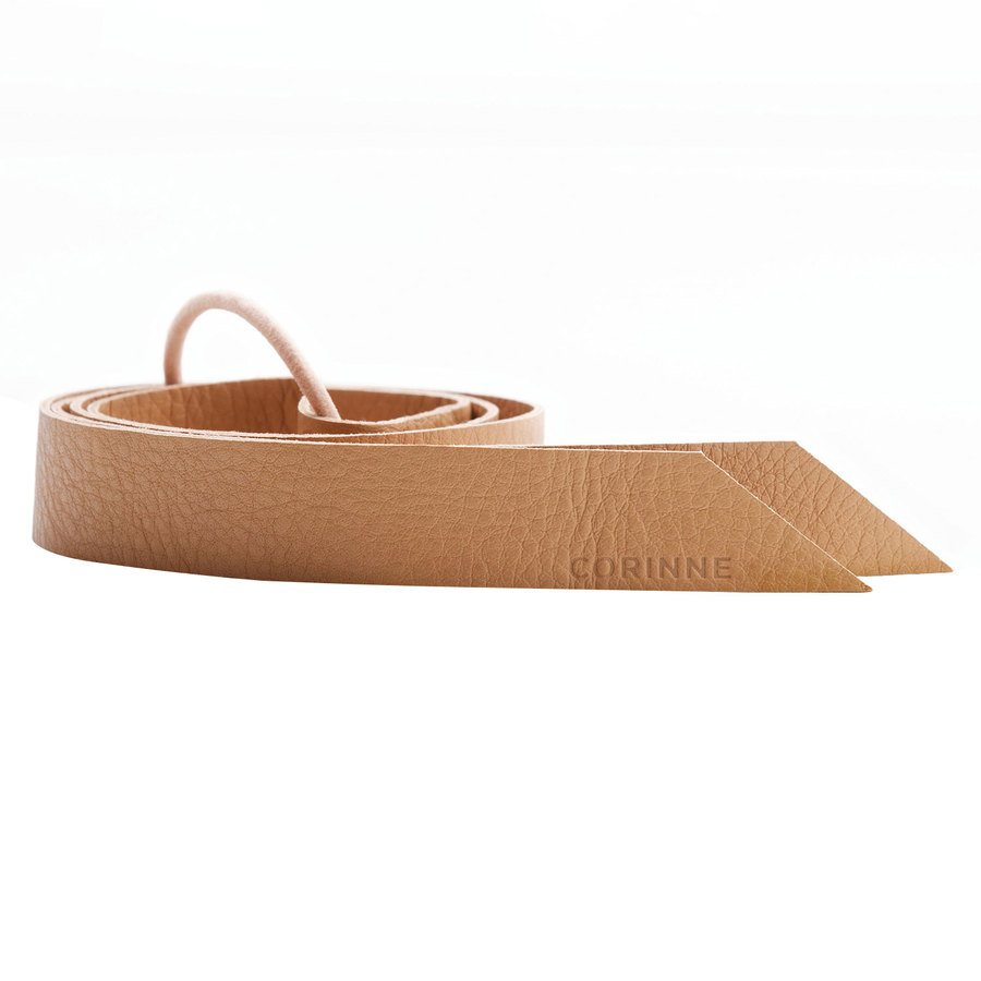 Corinne Leather Band Long Camel