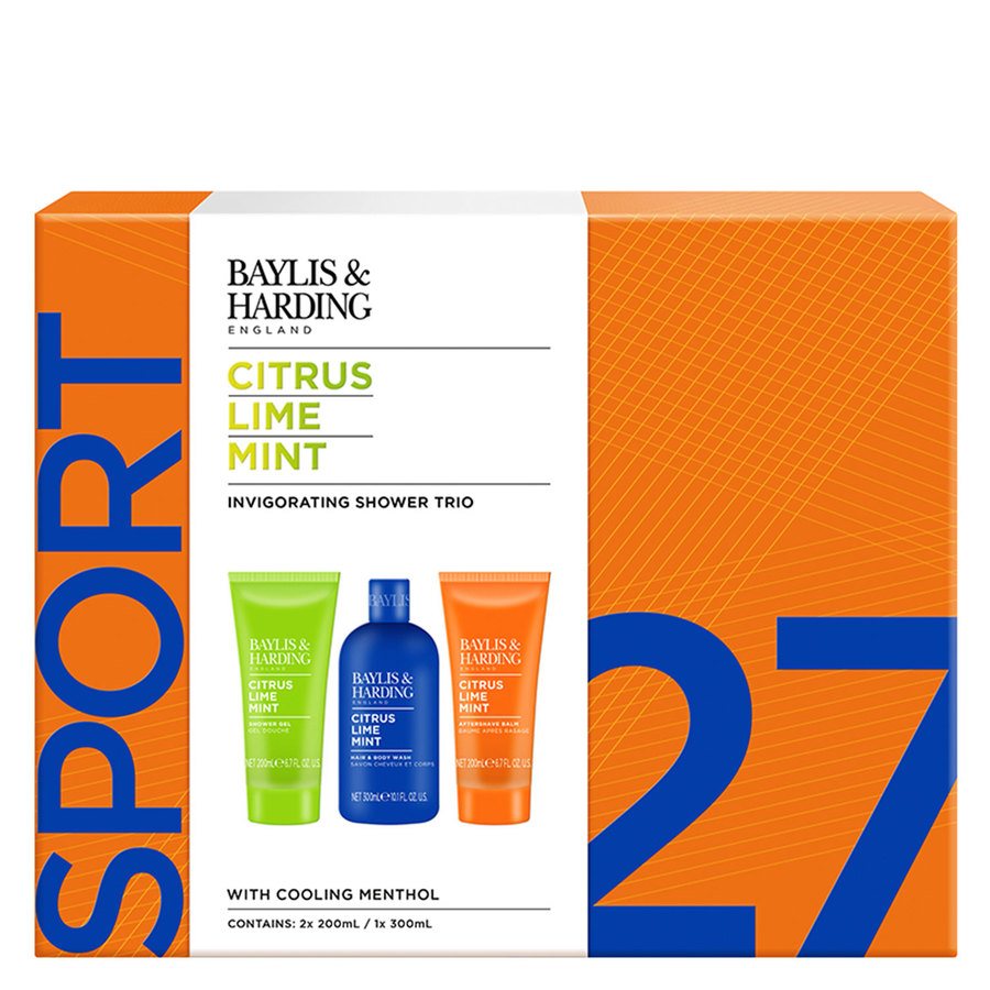 Baylis & Harding Men's Citrus Lime & Mint Hair & Body Trio Set