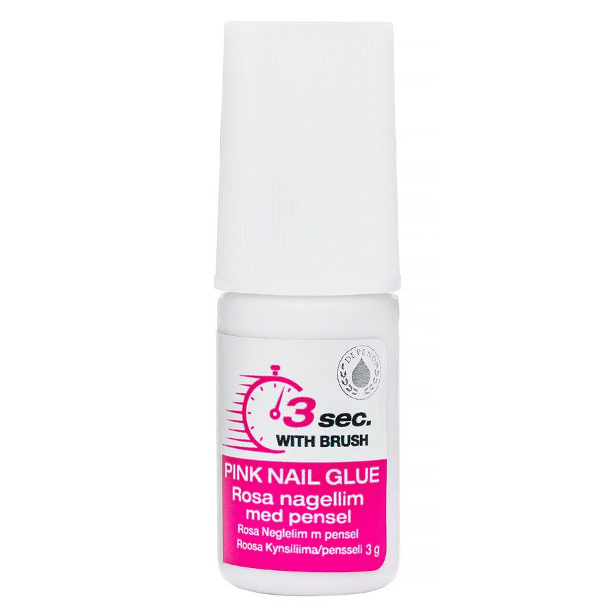 Depend Nail Glue 3 Sec. Pink Nail Glue with Brush 3 g