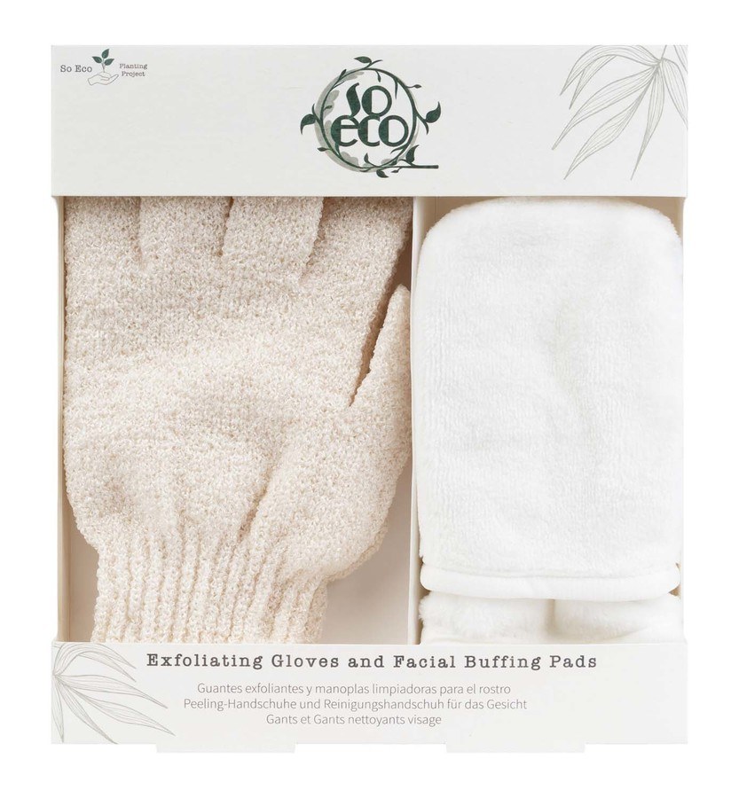 So Eco Exfoliating Gloves and Facial Buffing Pads 3 st