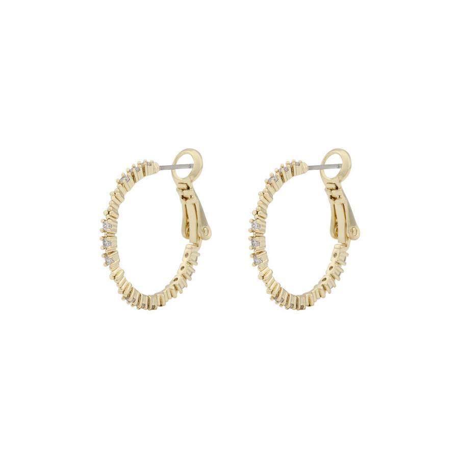 Snö Of Sweden Copenhagen Small Ring Earrings Gold/Clear 21mm