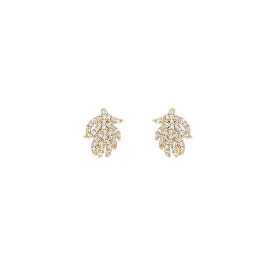 Snö of Sweden North Earrings Gold/Clear 10 mm