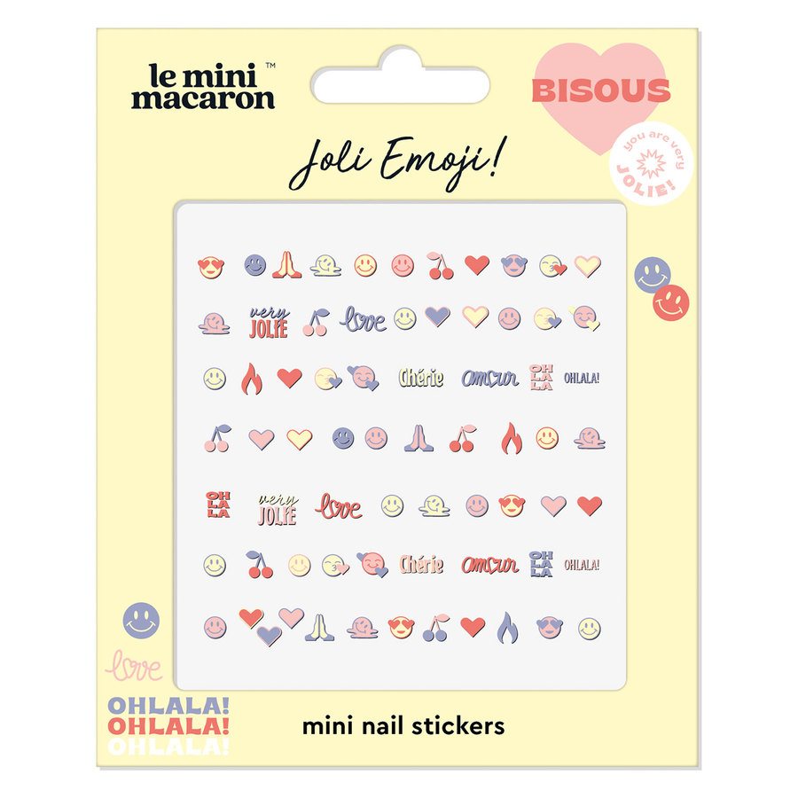 Le Mini Macaron Mini Nail Stickers Jolie Emoji